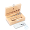 M1 1 mg - 100 g set of weights, in wooden case, finely turned stainless steel