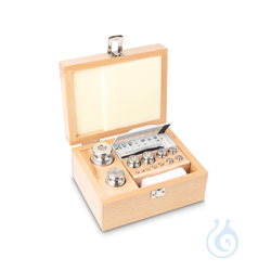 M1 1 mg - 1 kg set of weights, in wooden case, finely...