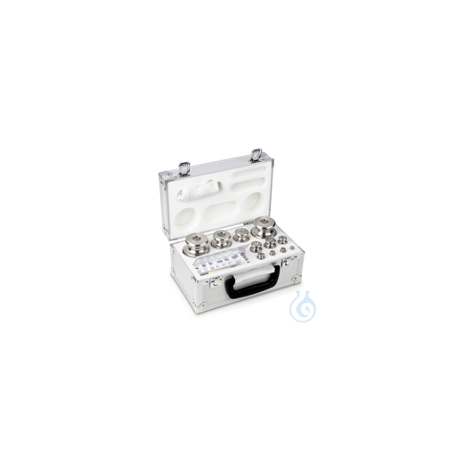 M1 1 mg - 2 kg set of weights, in aluminium case, fine turned stainless steel