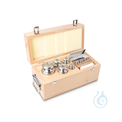 M1 1 mg - 5 kg weight set, in wooden case, fine turned...