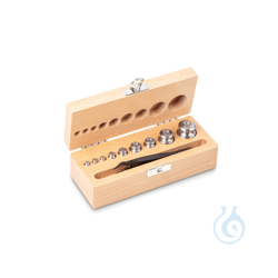 M1 1 g - 100 g set of weights, in wooden case, finely...