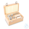 M1 1 g - 2 kg set of weights, in wooden case, fine turned stainless steel