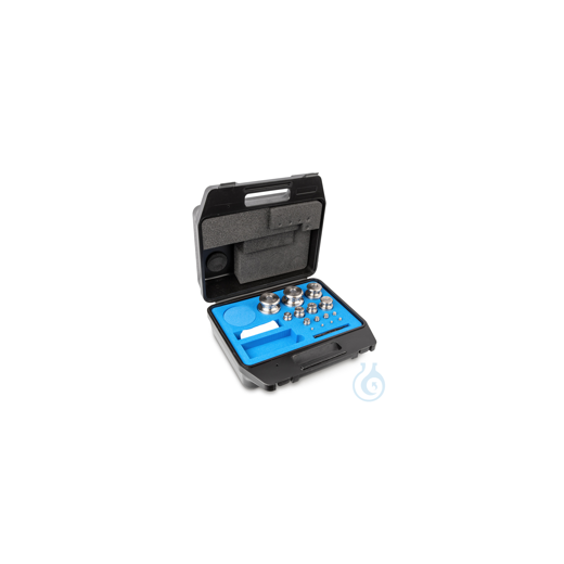M1 1 g - 2 kg weight set, in plastic case, fine turned stainless steel