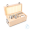 M1 1 g - 5 kg weight set, in wooden case, fine turned stainless steel