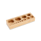 Wooden weight case, 1 g - 2 kg, beech for M3, knob/compact