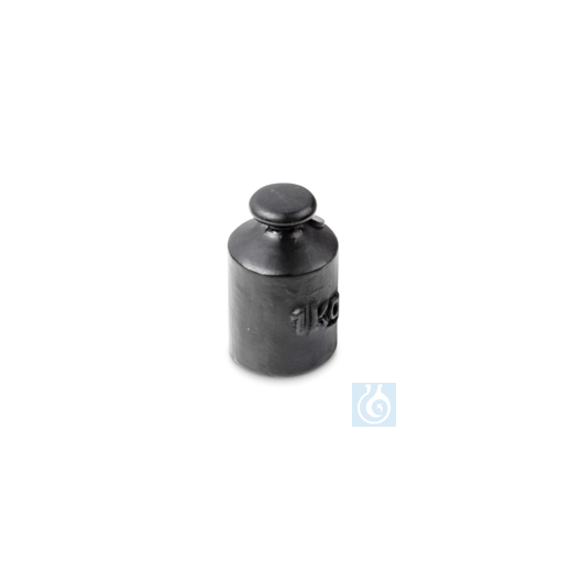 M3 1 kg Prüfgewicht, Knopf, Gusseisen lackiert