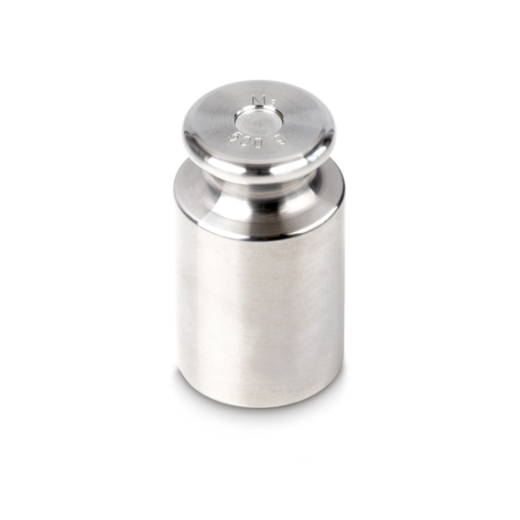 Single weight, OIML class M3, 500 g, button, finely turned stainless steel