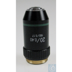 Objective achromatic 20 x / 0.4, spring-loaded, anti-fungus