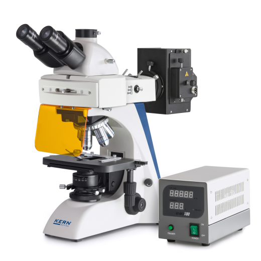 Fluorescence microscope trinocular, Inf Plan 4/10/20/40/100; WF10x20; 3W LED (IL