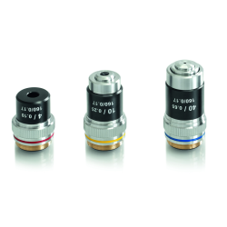 Durchlichtmikroskop (Schule) Monokular, Achromat 4/10/40; WF10x18; 0,5W LED, rec