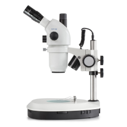 Stereo zoom microscope trinocular, Greenough; 0,6-5,5x; HSWF10x23; 3W LED