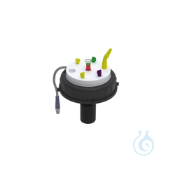 b.safe Waste Cap S95 el. level control 4x UNF1/4, 1x GL14