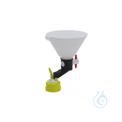 b.safe Waste Cap GL45 with filling funnel 1x UNF1/4, 1x...