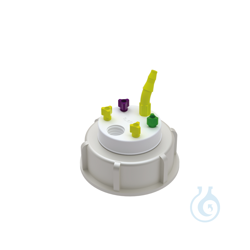 b.safe Waste Cap S65 4x UNF1/4, 1x GL14, 1x NPT1/8