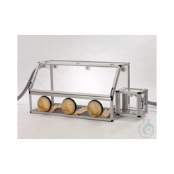 SICCO glove box Trio with sluice W 1590 x H 690 x D 590 mm